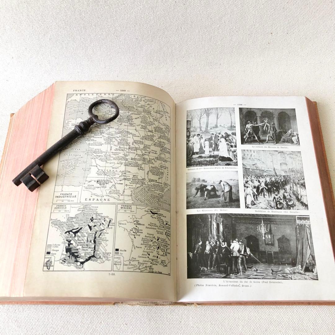 1924年版　タンポポの装丁が可愛いフランスの大百科事典　ヴィンテージ