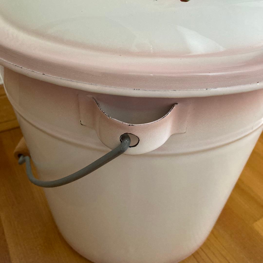 ◆美品◆ イマン プリンセスローズ ホーローストッカー　ピンク