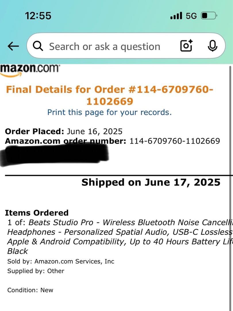 Beats ワイヤレスヘッドホン ブラック