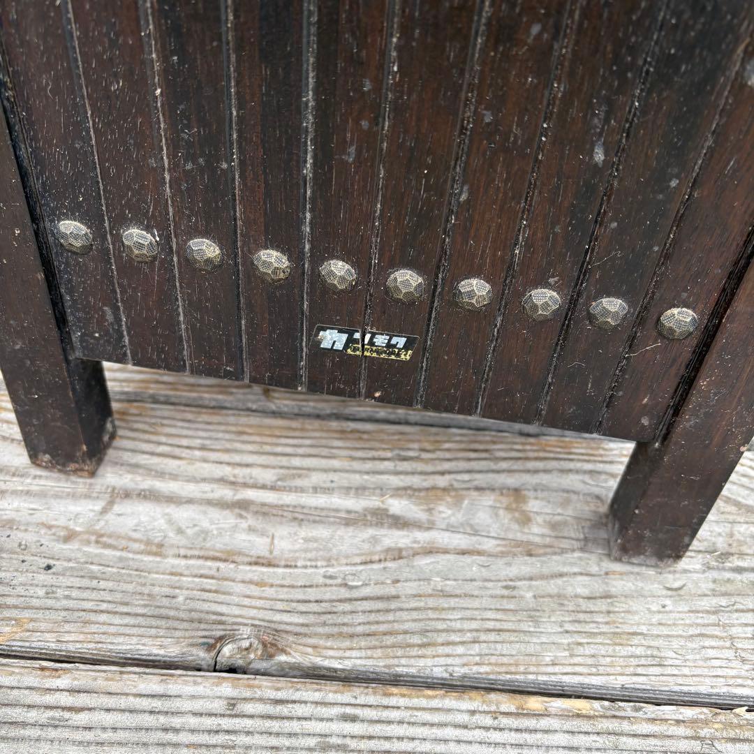 昭和レトロ オールドカリモク 木製 アンブレラスタンド 傘立て 古家具ビンテージ