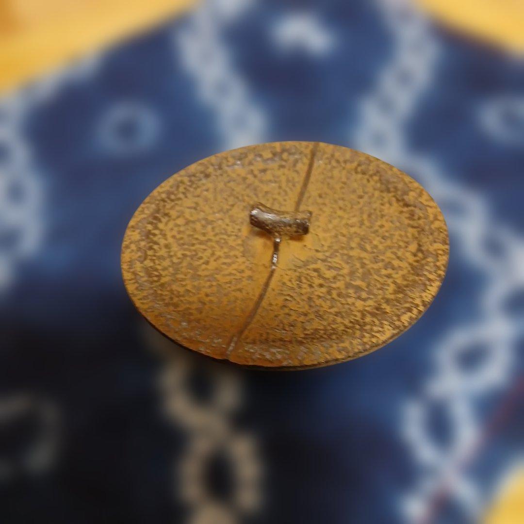 南部鉄器 鉄瓶 照光堂 柿葉絵 茶道具 年代品