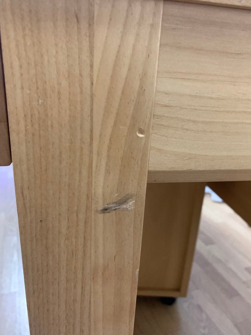 ２月末までアルダー天然木 アールデザインデスクシリーズ デスク・幅120.5cm