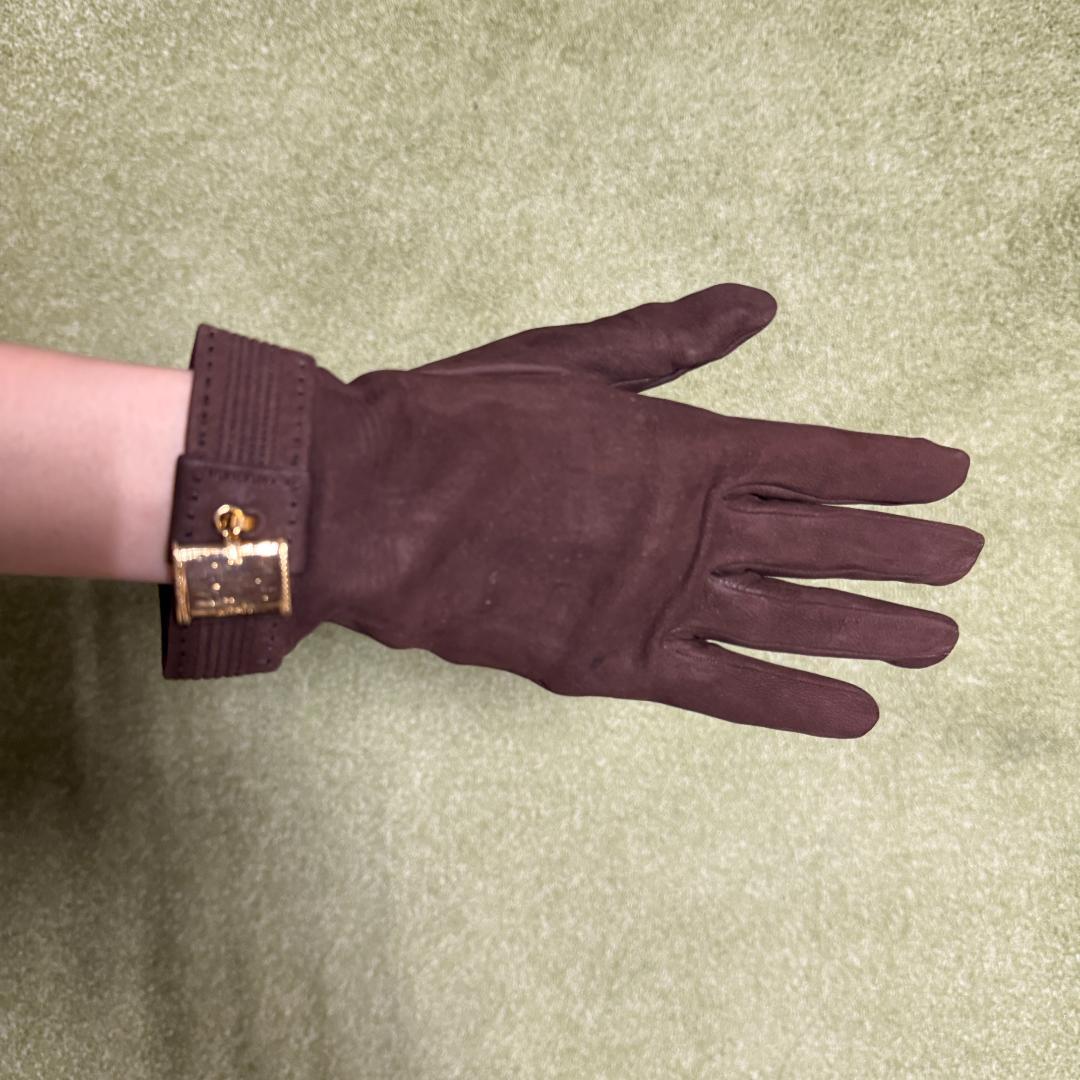 【良品】HERMES エルメス ジジェ グローブ スエード ボリードチャーム
