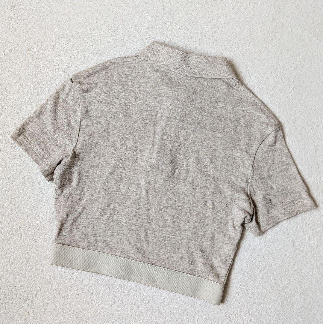 【人気モデル】 ロエベ クロップド ポロシャツ ベージュ サイズ XS コットン