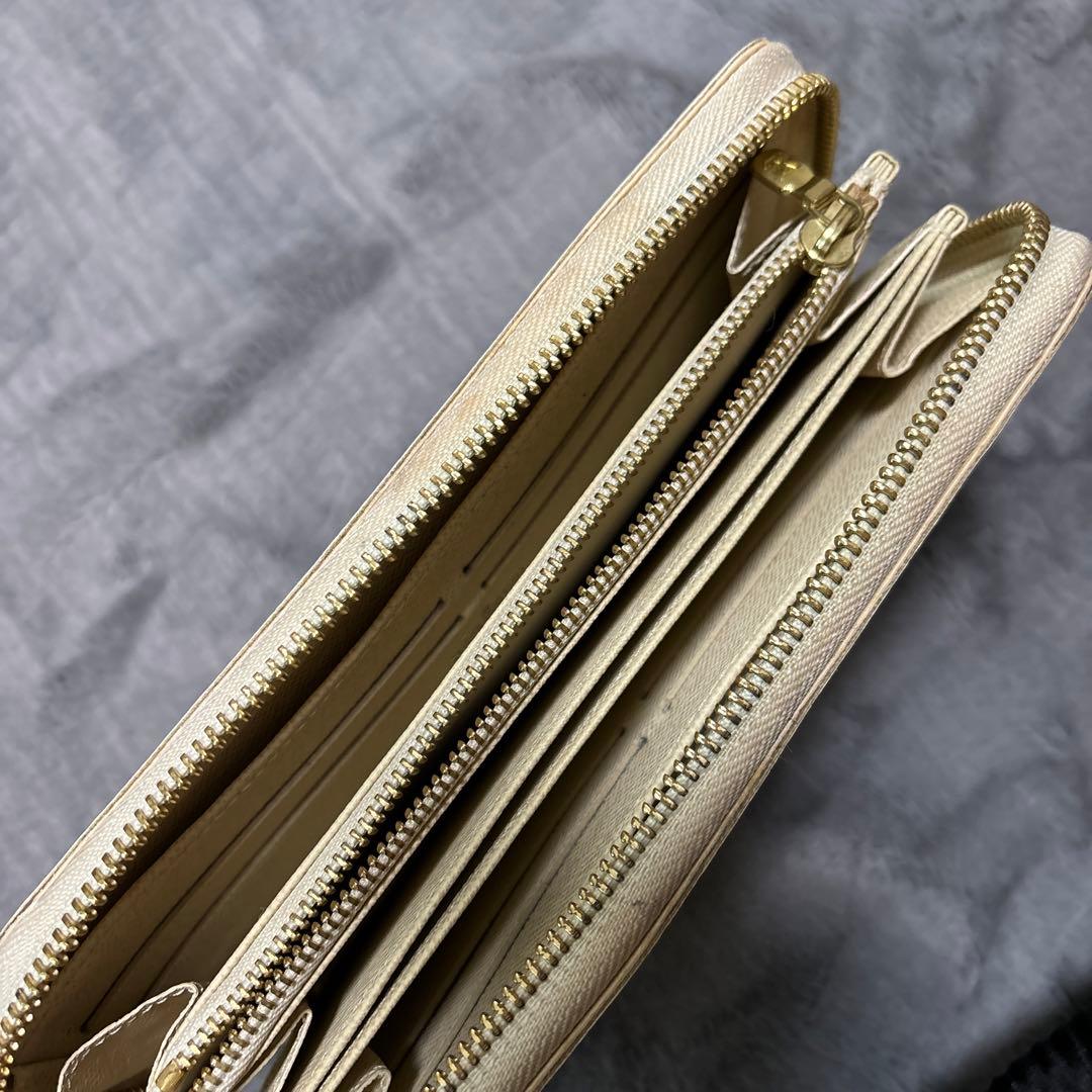 も*♡様 Louis Vuitton ダミエ 長財布 アイボリー/グレー