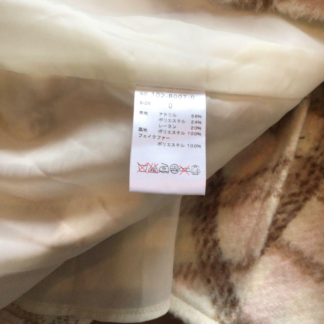 y2k LIZ LISAリズリサ　希少チェックファーポンチョ　グランジ　姫ギャル