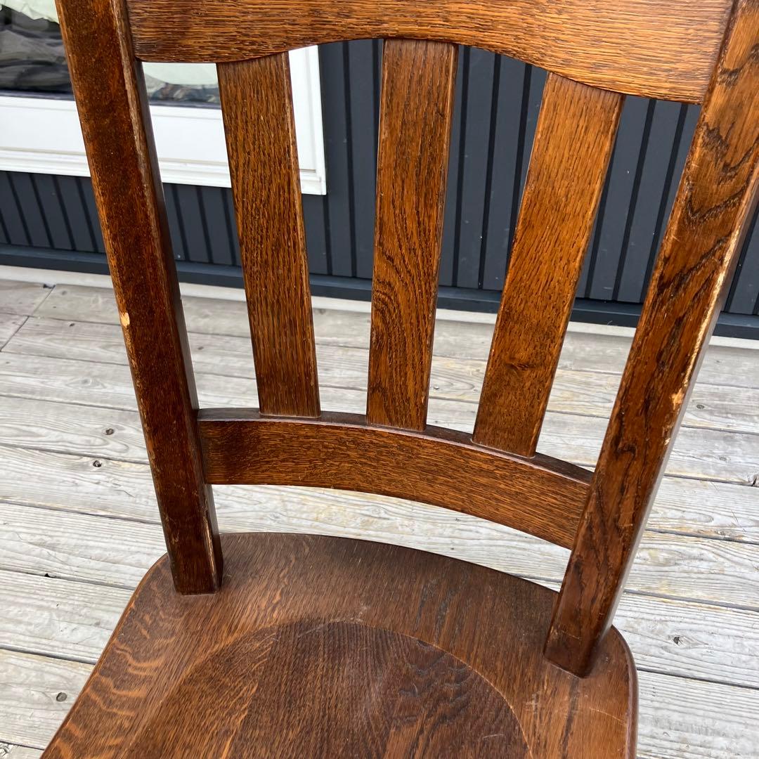 ② 北欧レトロ 古家具 木製椅子 チャーチチェア ダイニングチェア ビンテージ