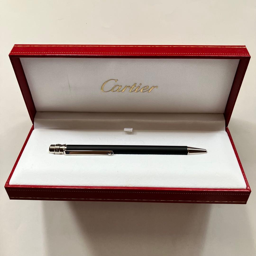 【新品未使用】Cartier カルティエ 黒 ボールペン 専用ケース 保証書付
