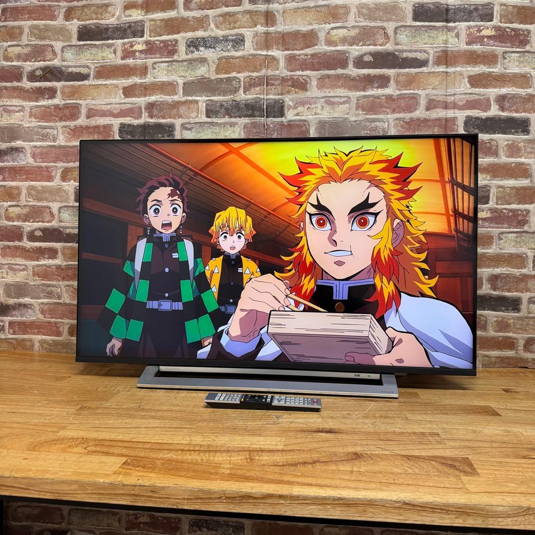 東芝 43V型 4Kチューナー搭載 液晶テレビ レグザ 43M520X W録画○