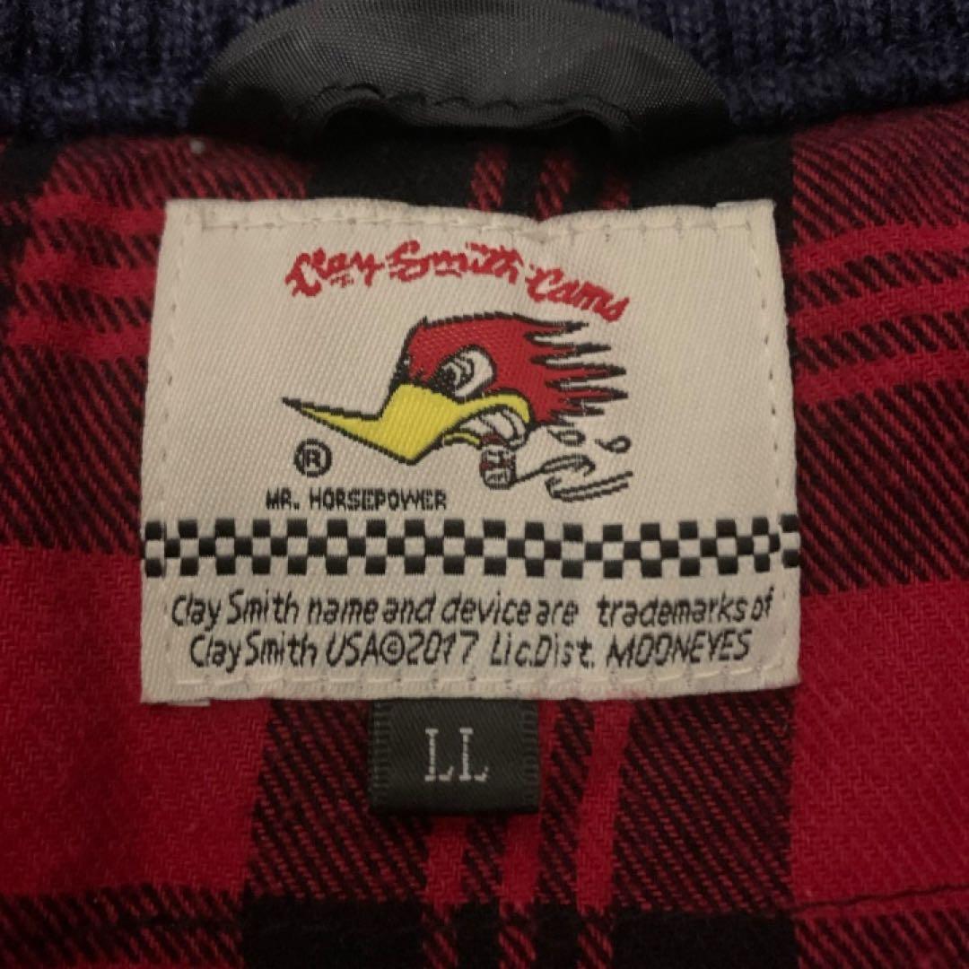 状態良好！Clay Smith CSY-7213ライダースジャケット刺繍ワッペン