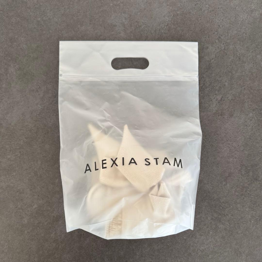 ALEXIA STAM ワンショルダーリボントップス ビキニ 水着 S