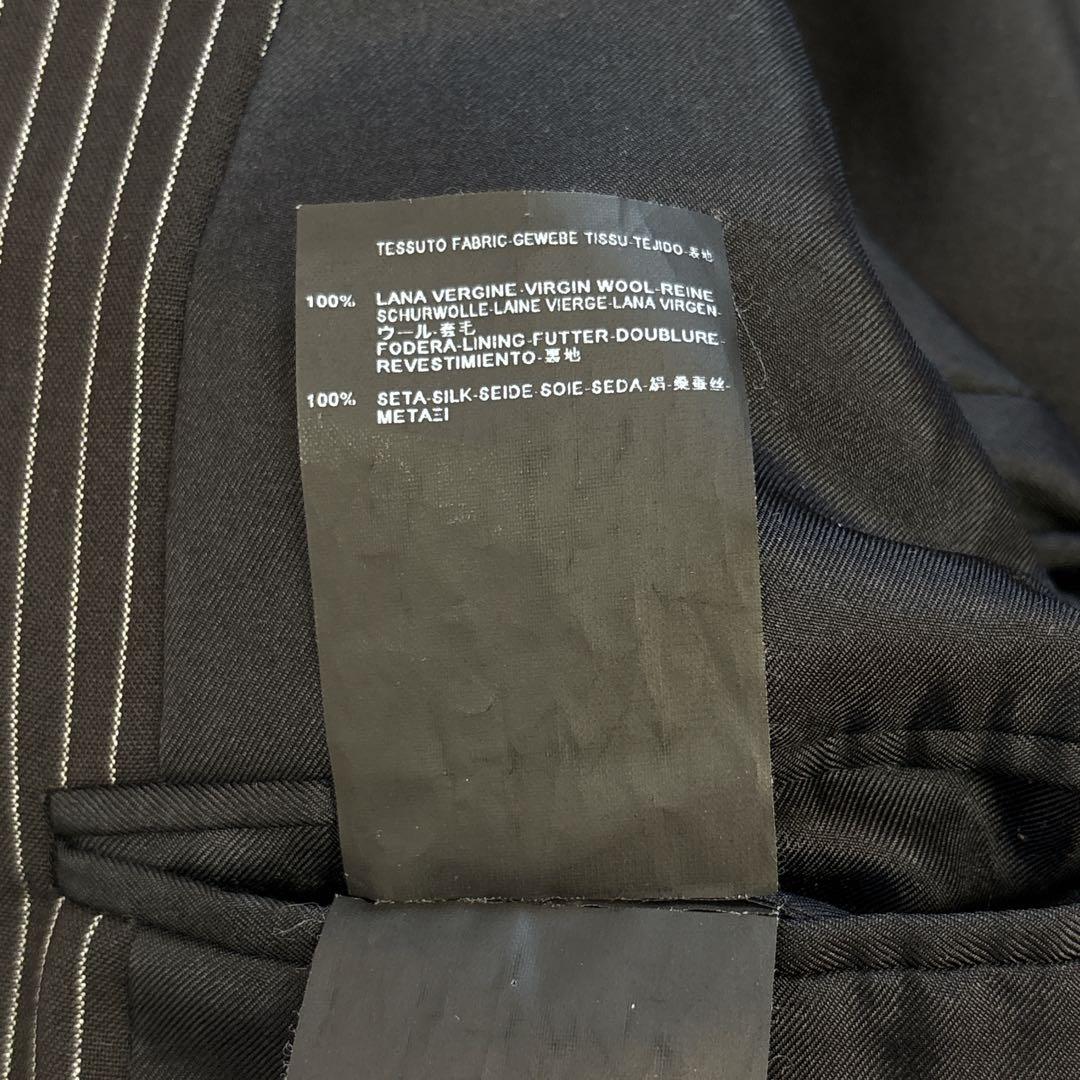 美品 サンローランパリ エディ期 ストライプ テーラードジャケット36 ブラック