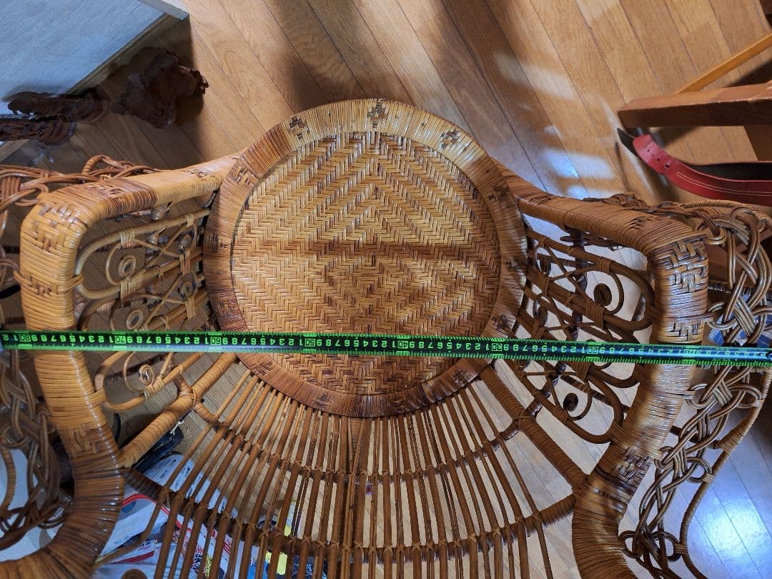 ジュジュ　ピーコックチェア　エマニエルチェア　藤家具　ラタン　送料込み