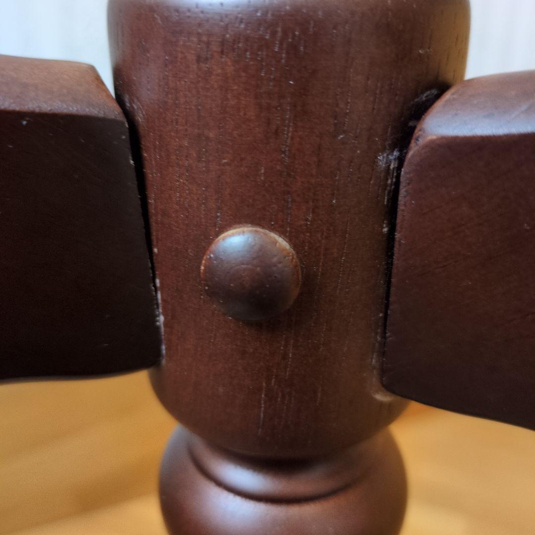 木製 ダークブラウン 円形センターテーブル