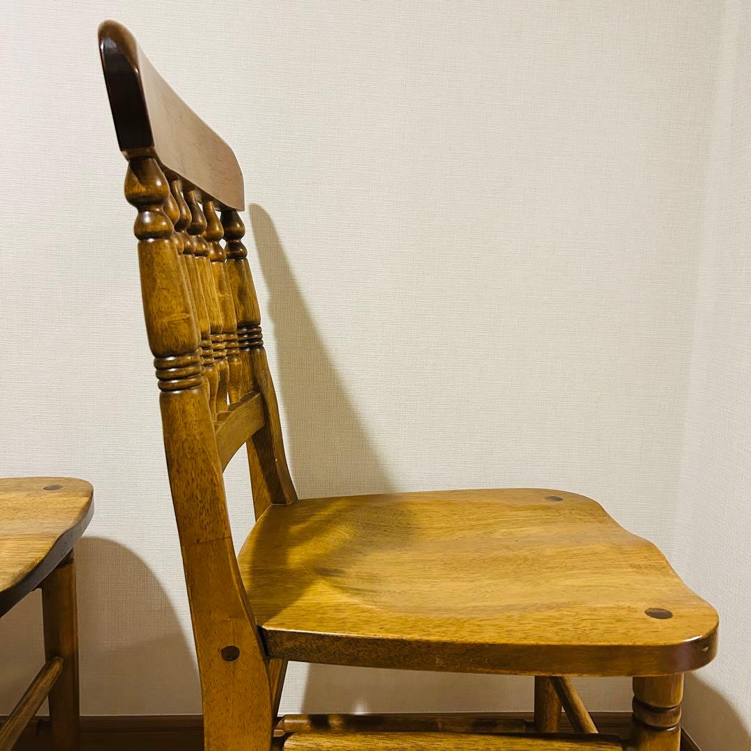 【2脚セット】ウィンザーチェア 木製椅子 アンティーク調 ヴィンテージ