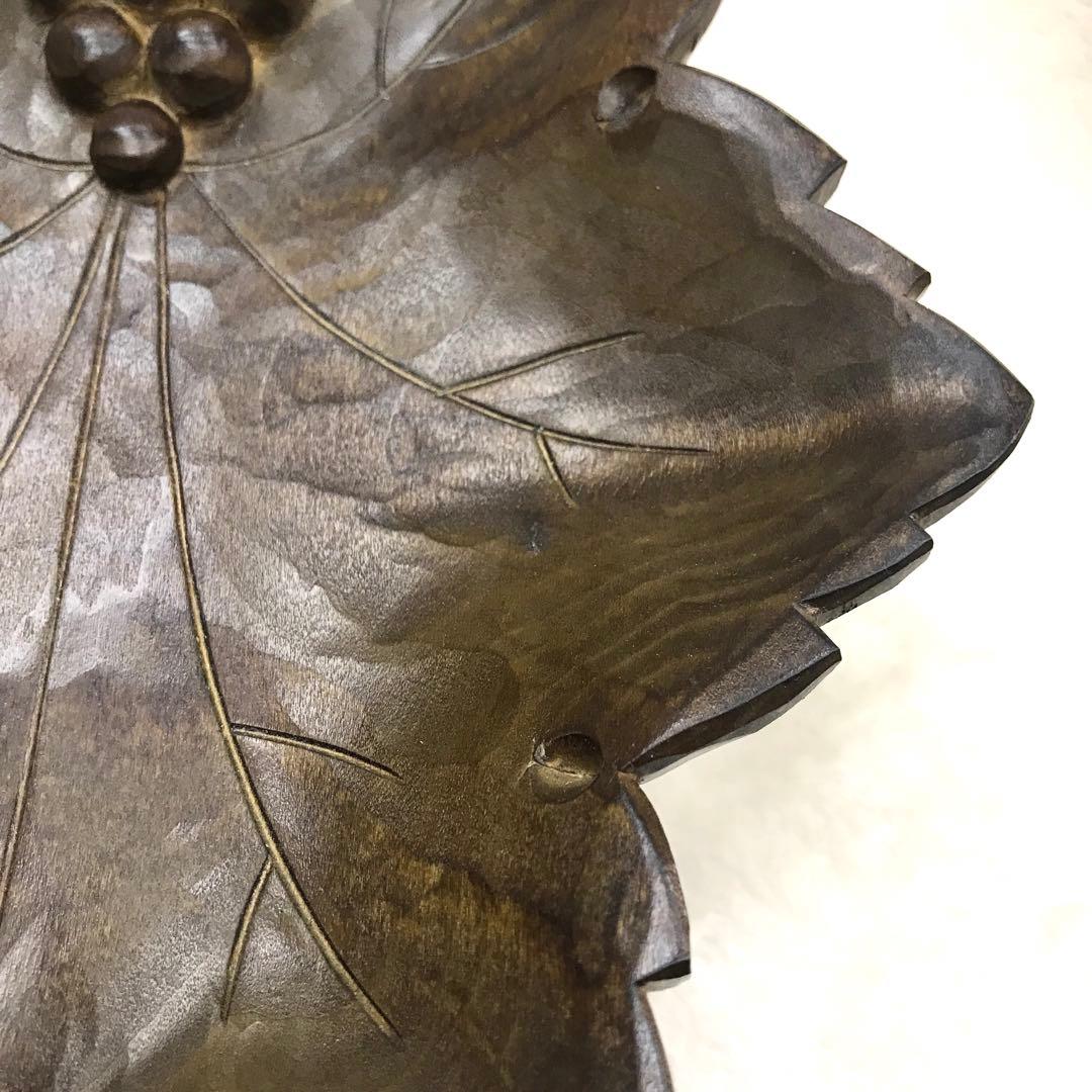 希少リュージュ葡萄木彫り回転式オルゴールフルーツスタンド高級ヴィンテージレア彫刻