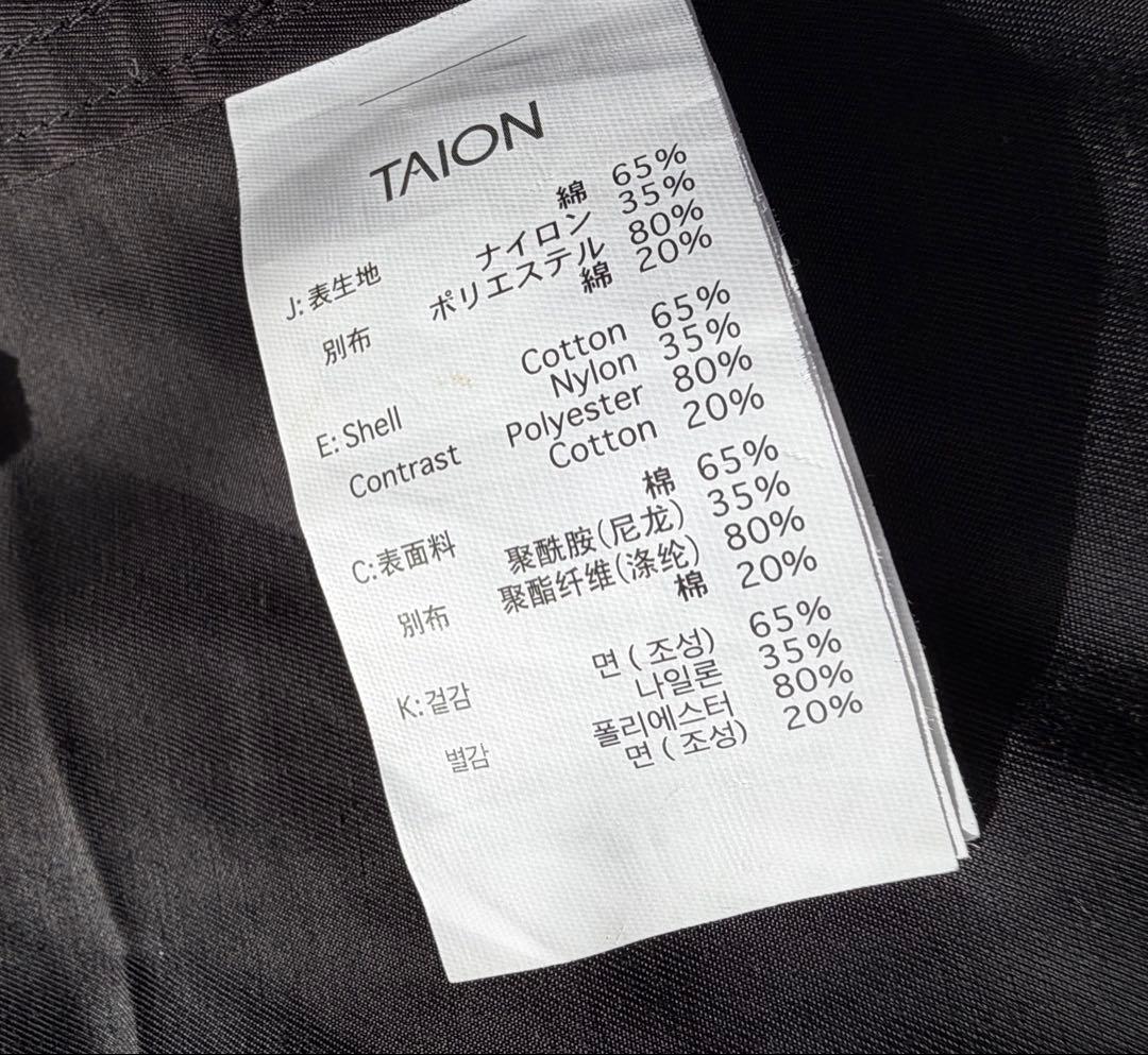 TAION / CR モッズコート（ライナー付属） ブラック(ダークオリーブ)