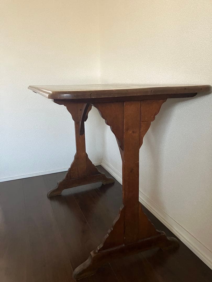 フランスアンティーク　木製　テーブル　作業台　ドレッサー