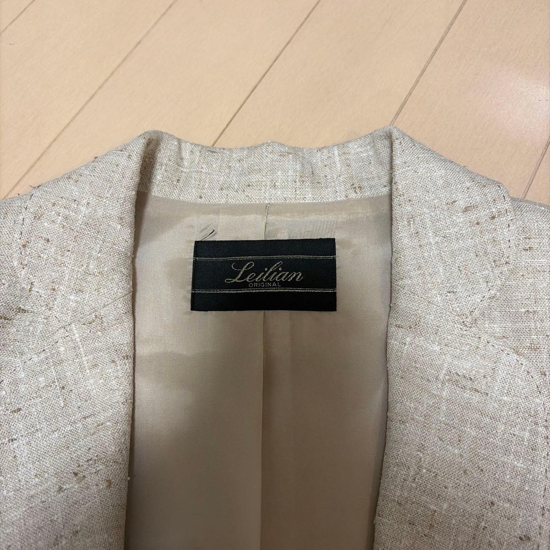 Leilian テーラードジャケット M ライトベージュ
