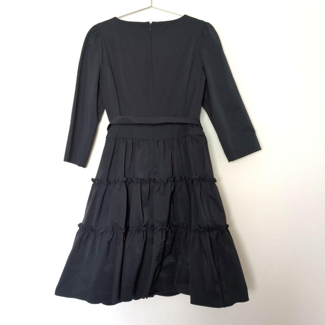 エムズグレイシー　ワンピース　セレモニー　紺色　フリル　卒業式　入学式　Lサイズ