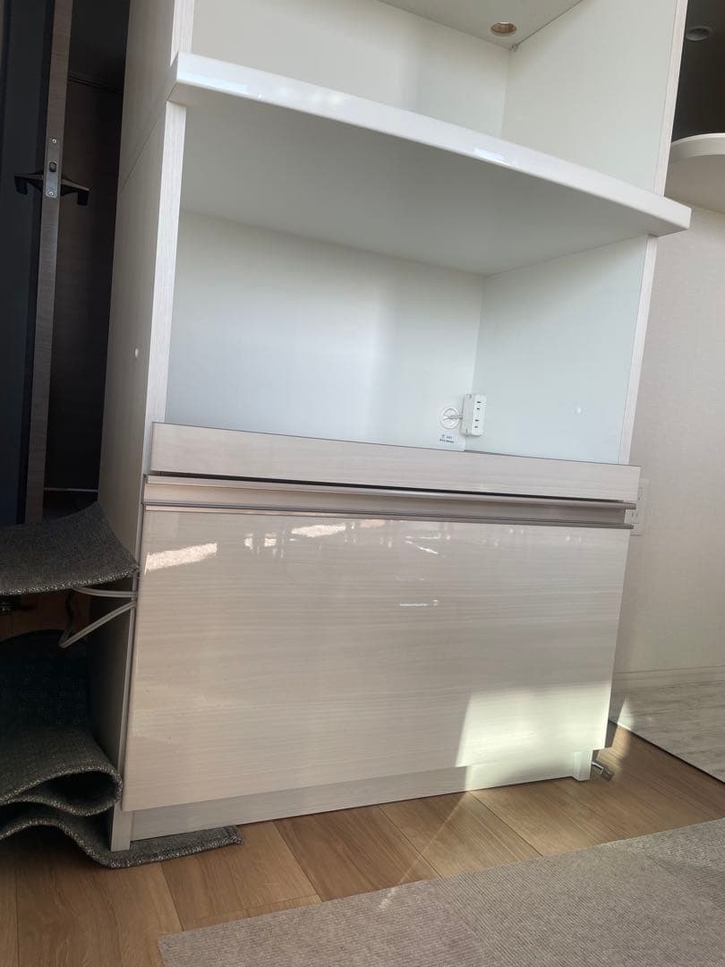 超美品　レンジボード ホワイト　トールタイプ　W70 送料18000円込