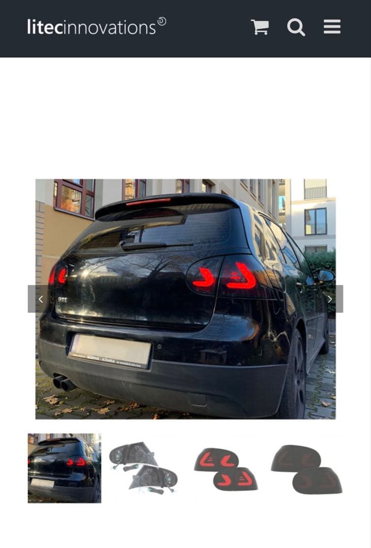 2009年式　ゴルフ5 ライテック　ブラック／スモークテールライト　左右セット