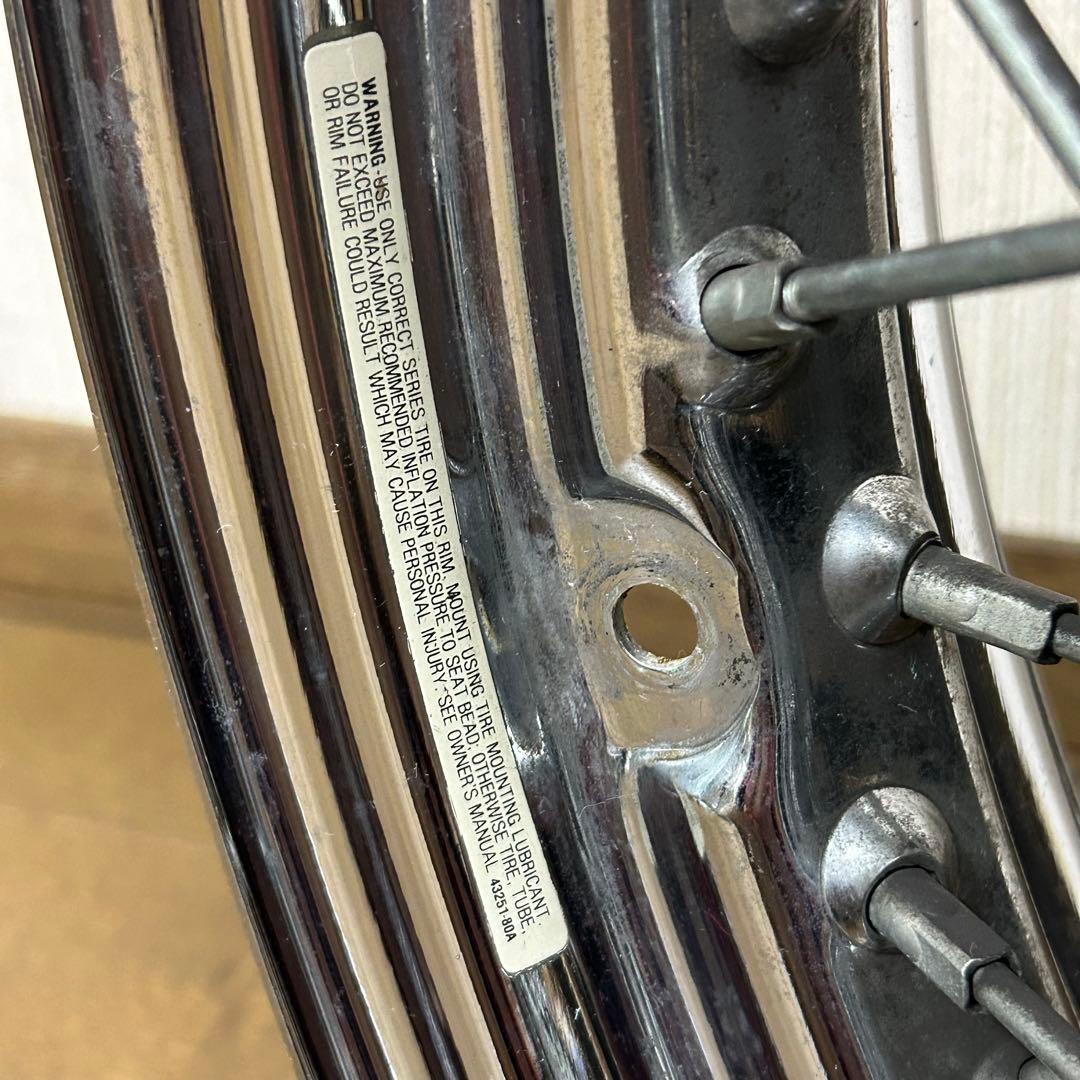 ハーレー純正 フロントホイール エボ用 16インチ FLSTS外し 曲がり有