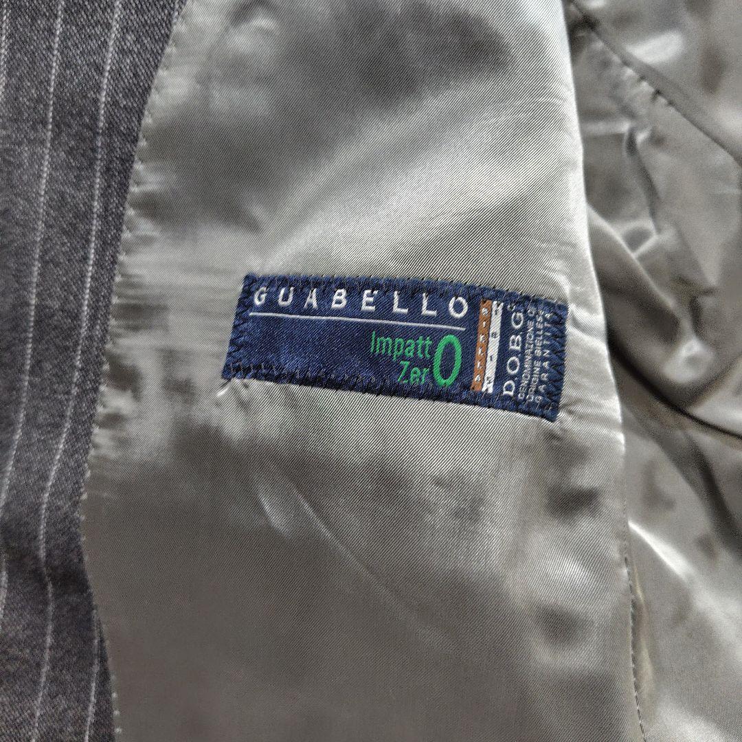 新品　現行　ヒルトン　セットアップ　スーツ　ストライプ　ワンポイント　シルク　L