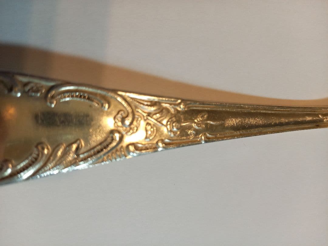 純銀スプーン ドイツ語『SILBER100』刻印 サイズ=カレースプーン大き目