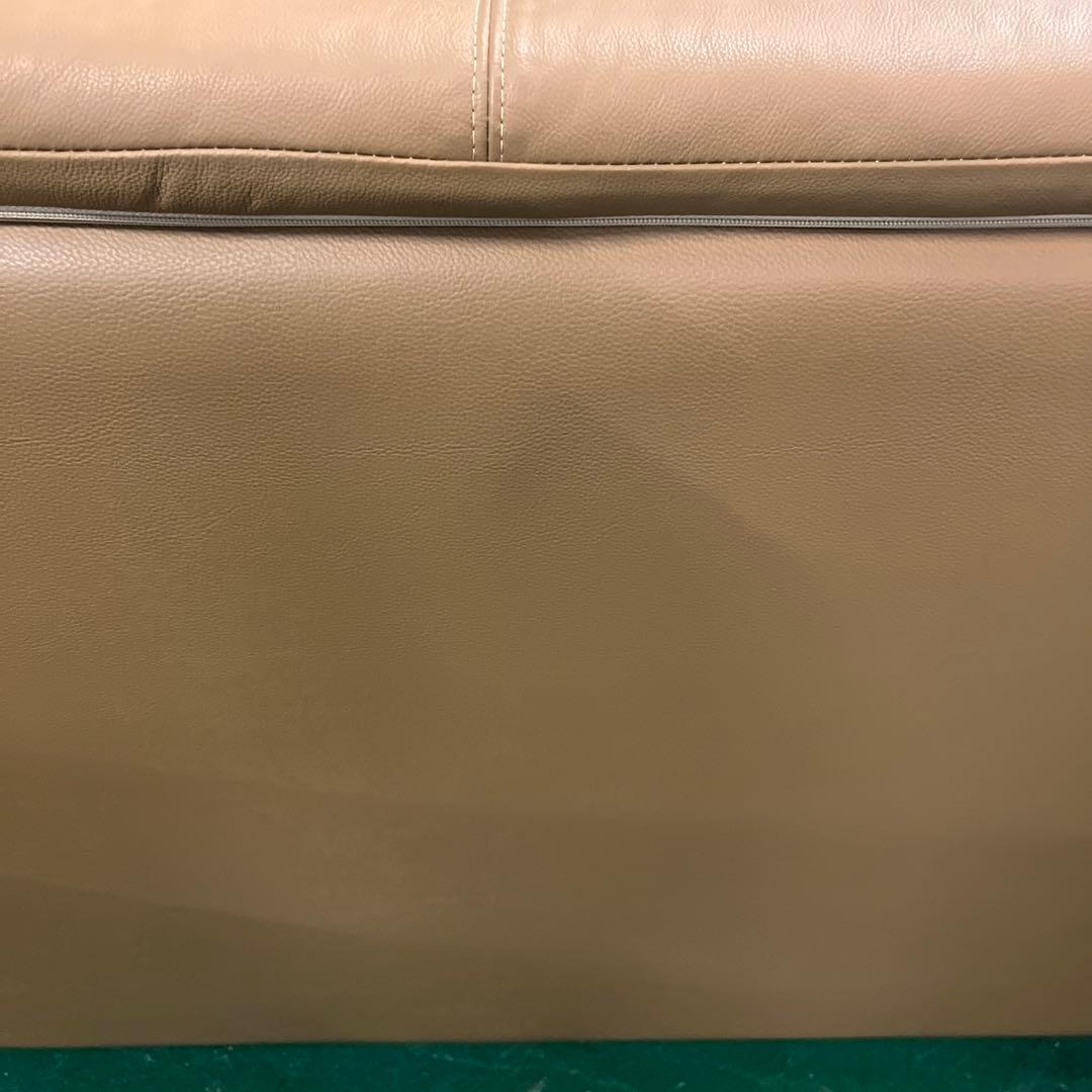 ベージュ レザー 2人掛けソファー インテリア 家具