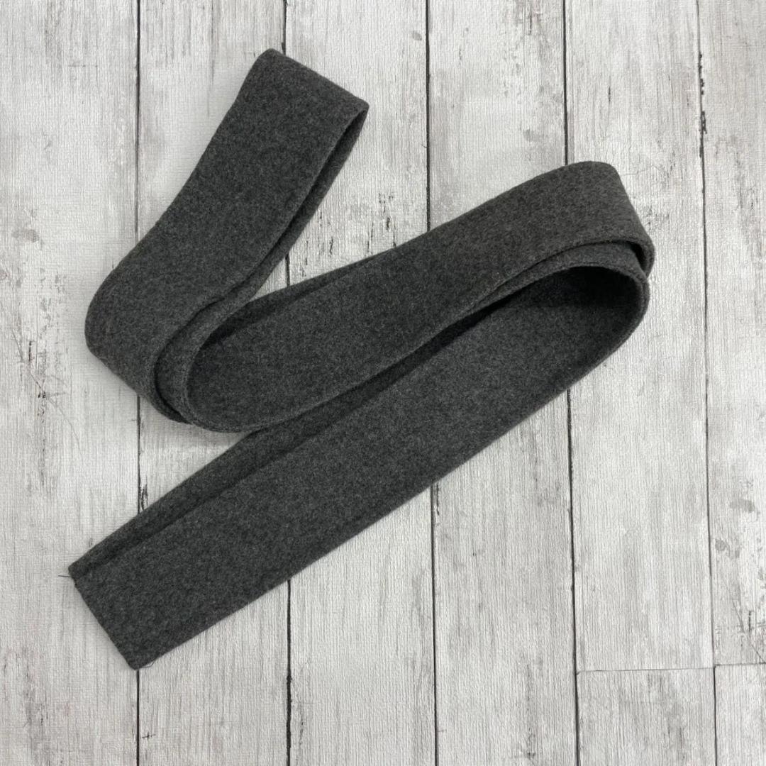 【 N.O.R.C 】ウール メルトン ロング リバー コート チャコール