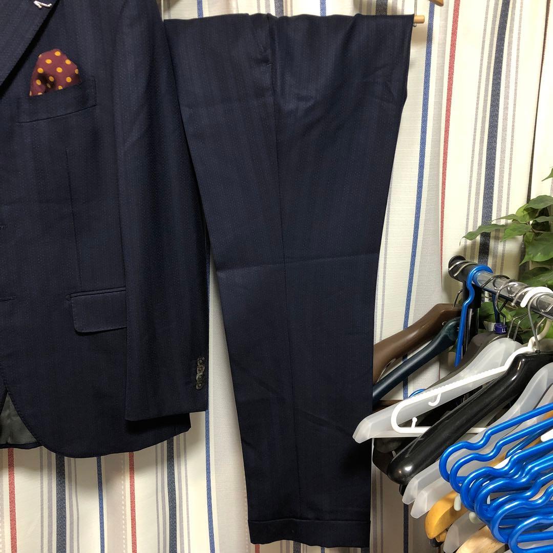 ピースガーデン　Dominique France ネイビー ビジネススーツ