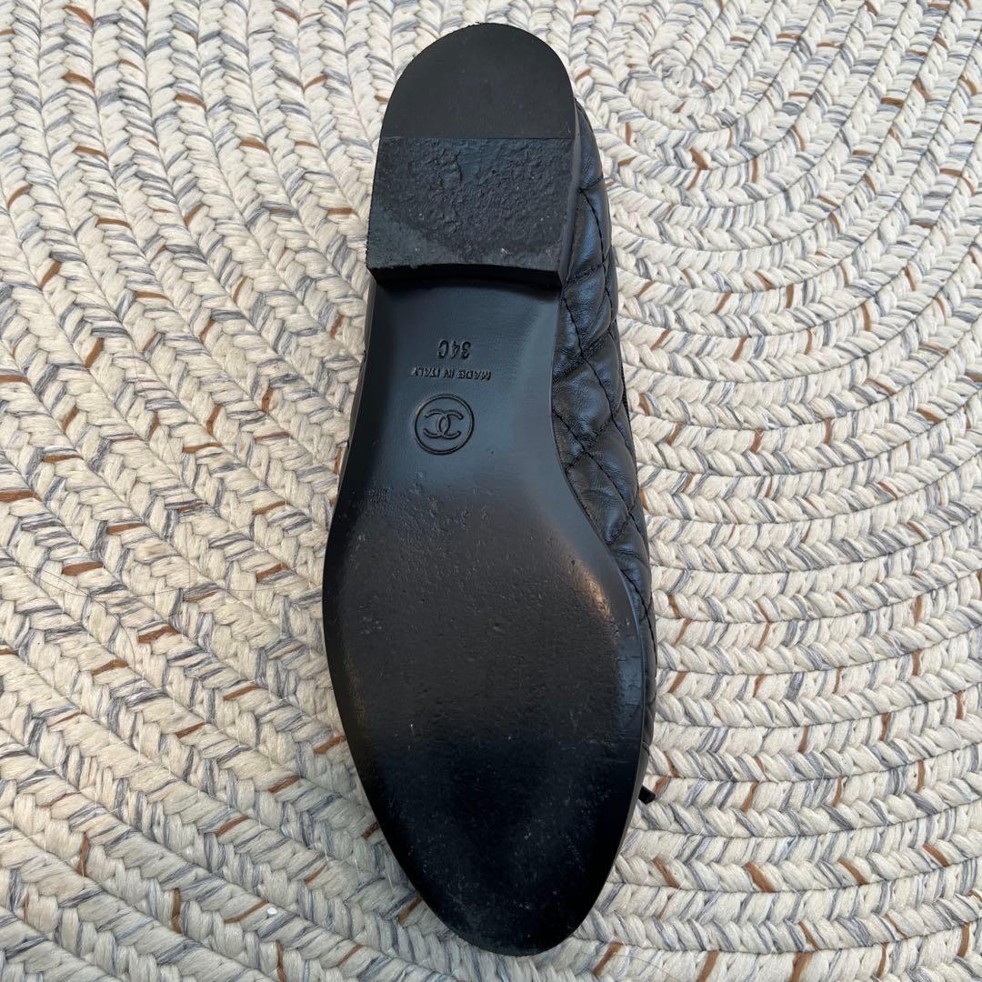 CHANEL ブラック バレエシューズ　34