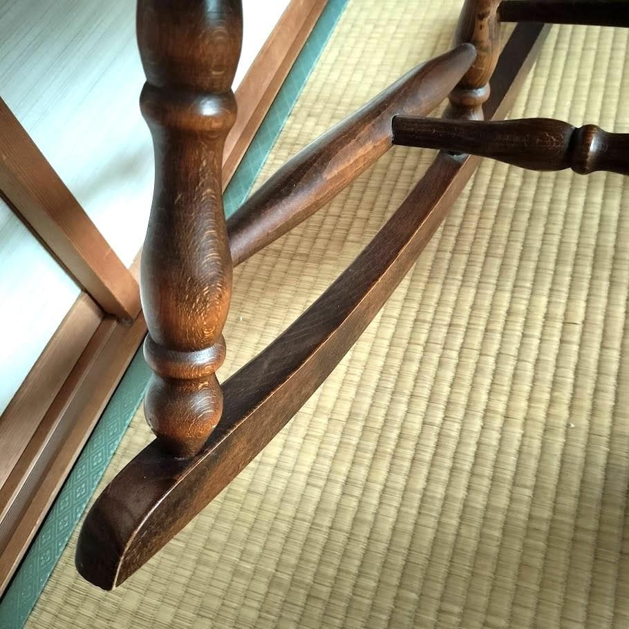 柏木工 ロッキングチェア 昭和レトロ ビンテージ 木製 無垢材 椅子 飛騨高山