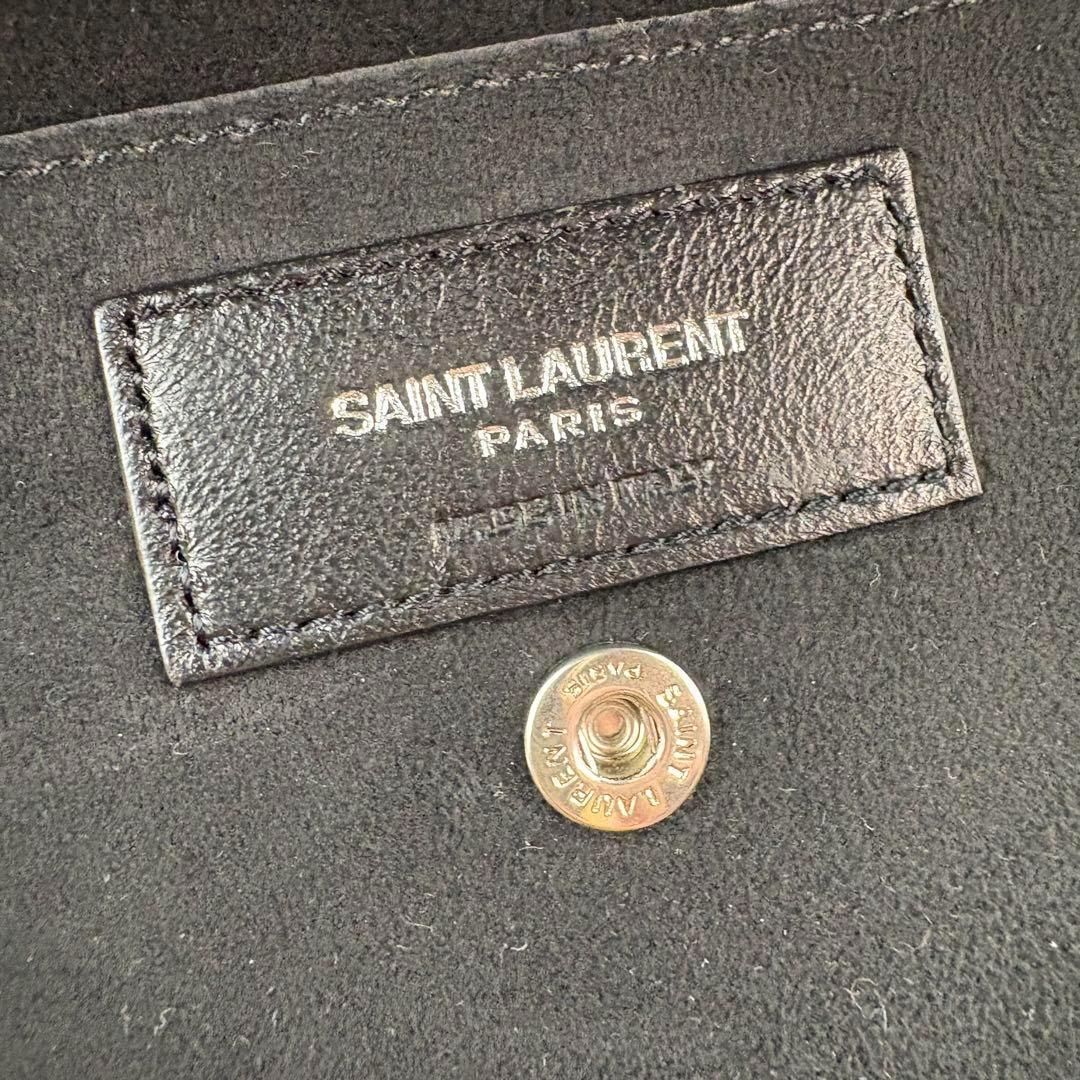 【極美品】サンローラン テディ ショルダーバッグ チェーン 巾着 レザー508A