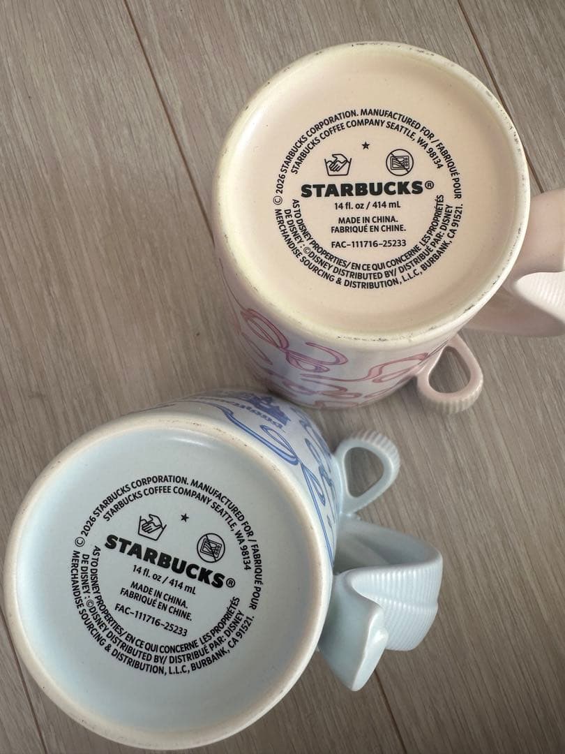 アメリカ　ディズニーランド　スターバックス　コラボ　マグカップSETお城レア