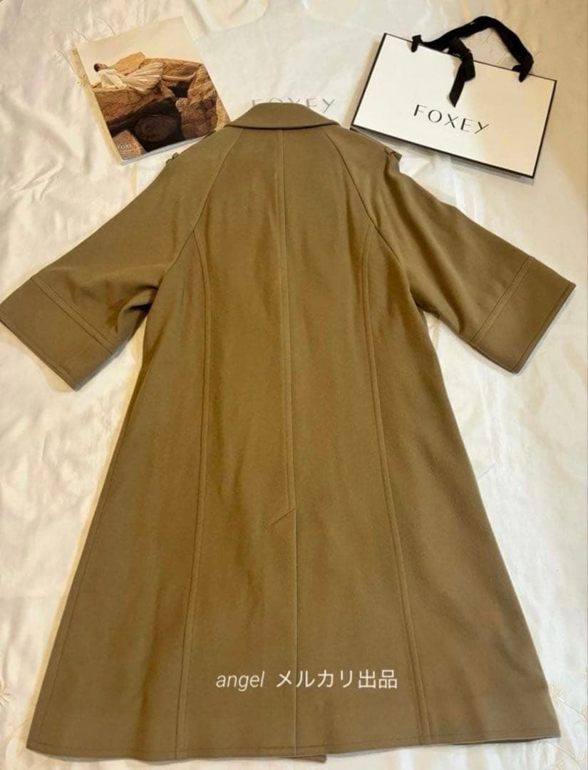 フォクシー　マリソル掲載　ウール100% トレンチ　コート　40 キャメル