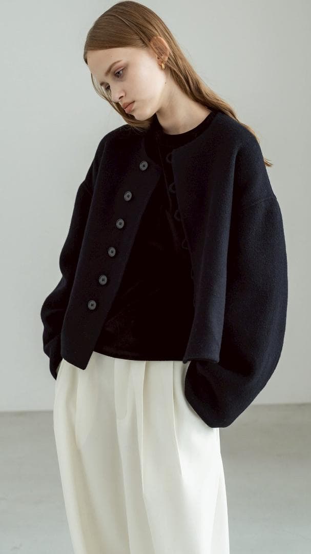 即完売品 新品未使用 soyy. switch me coat ネイビーブラック