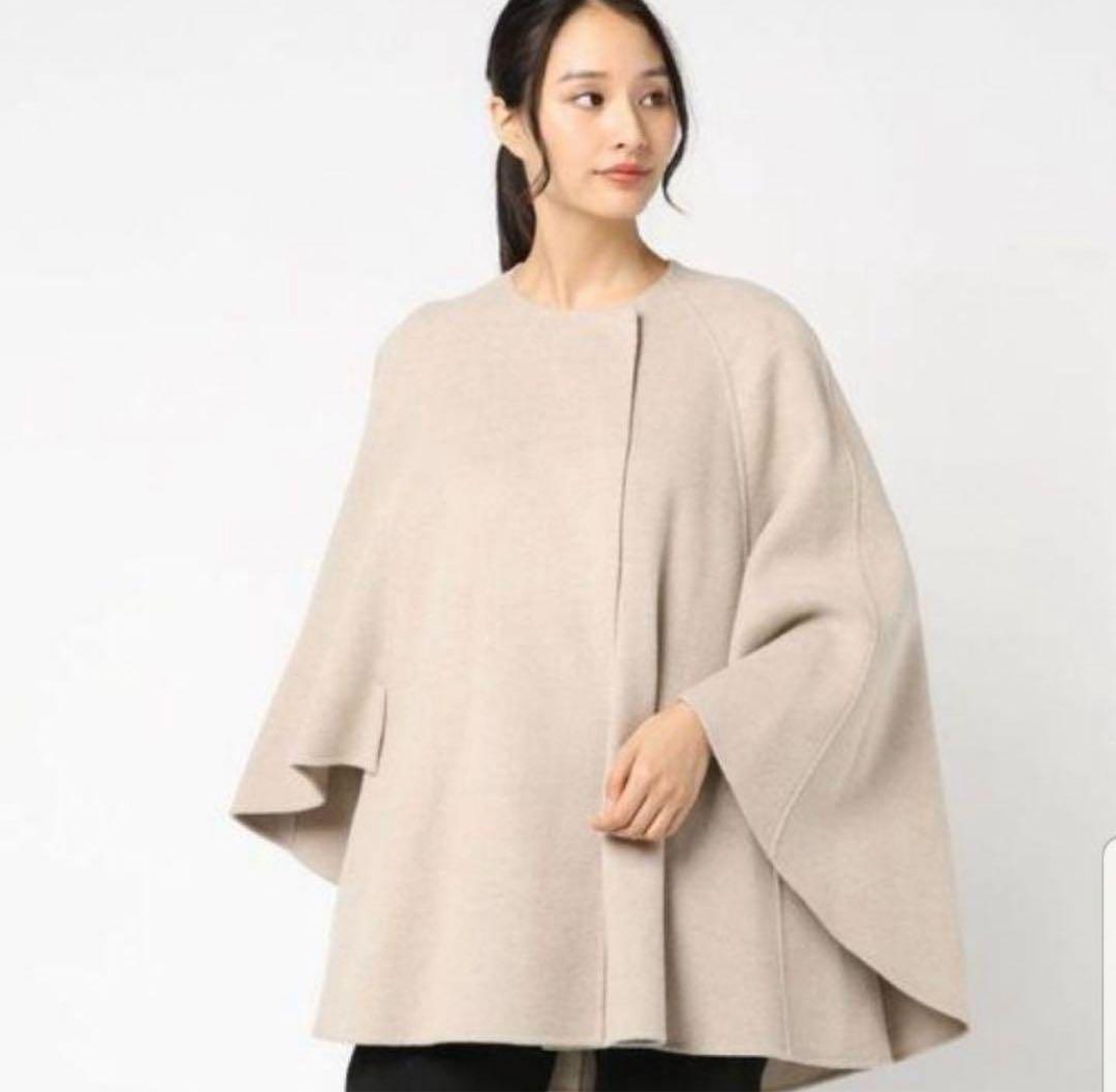 ANAYI リバーケープジャケット36 マフラー付き　ポンチョ　定価80300