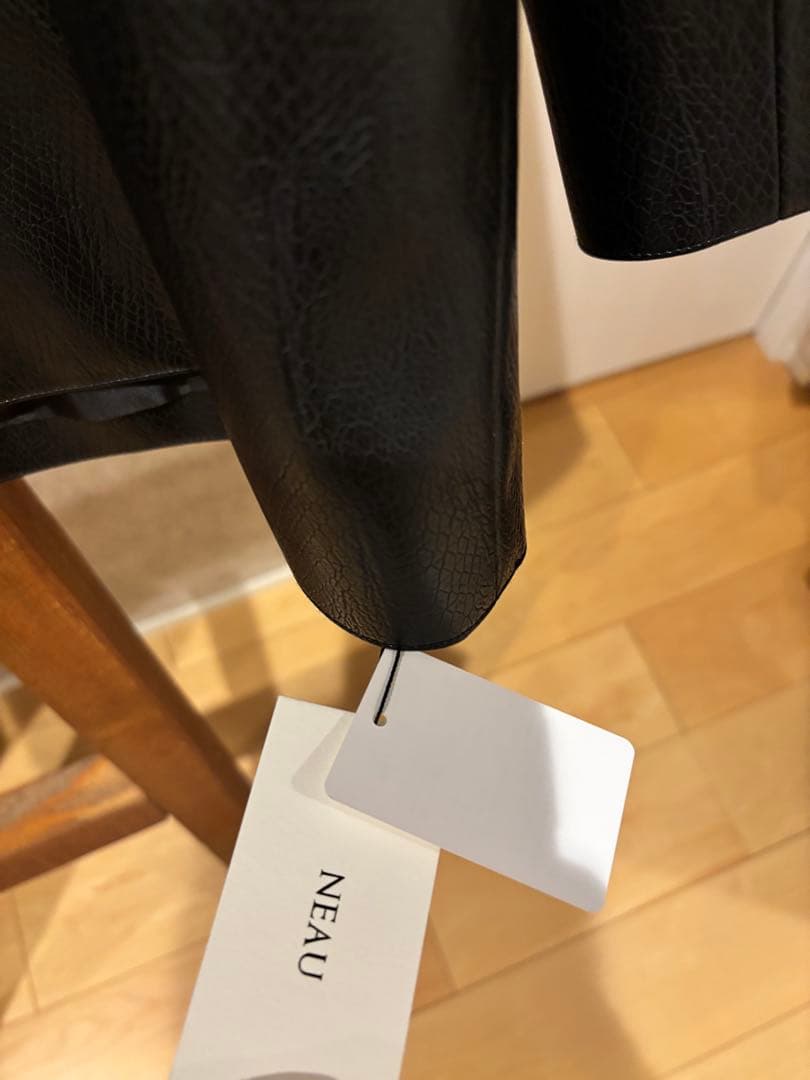 NEAU Collarless Leather Jacket サイズ 0