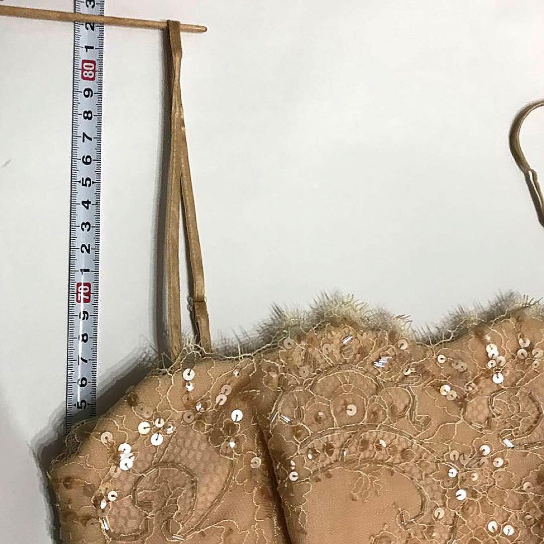 レア【極美品】サイズ0 タダシショージ ベアトップドレス ビーズ レース xs