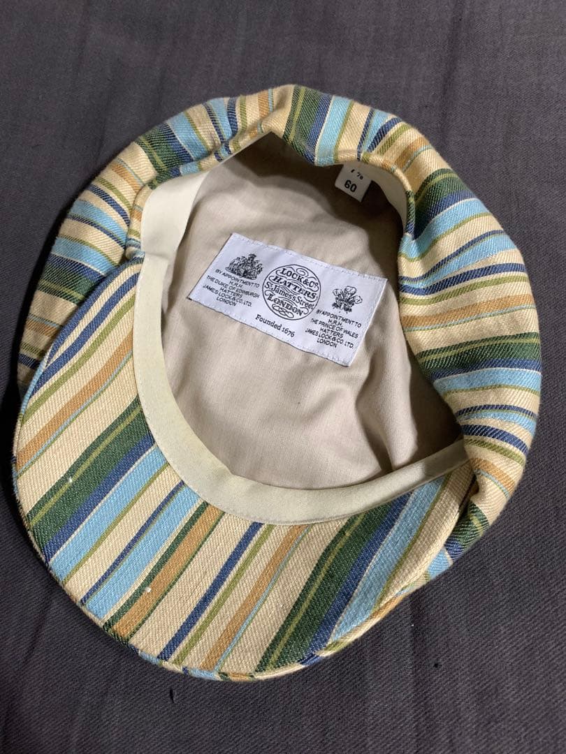 (期間限定SALE!!)23ss JAMES LOCK ストライプ キャスケット