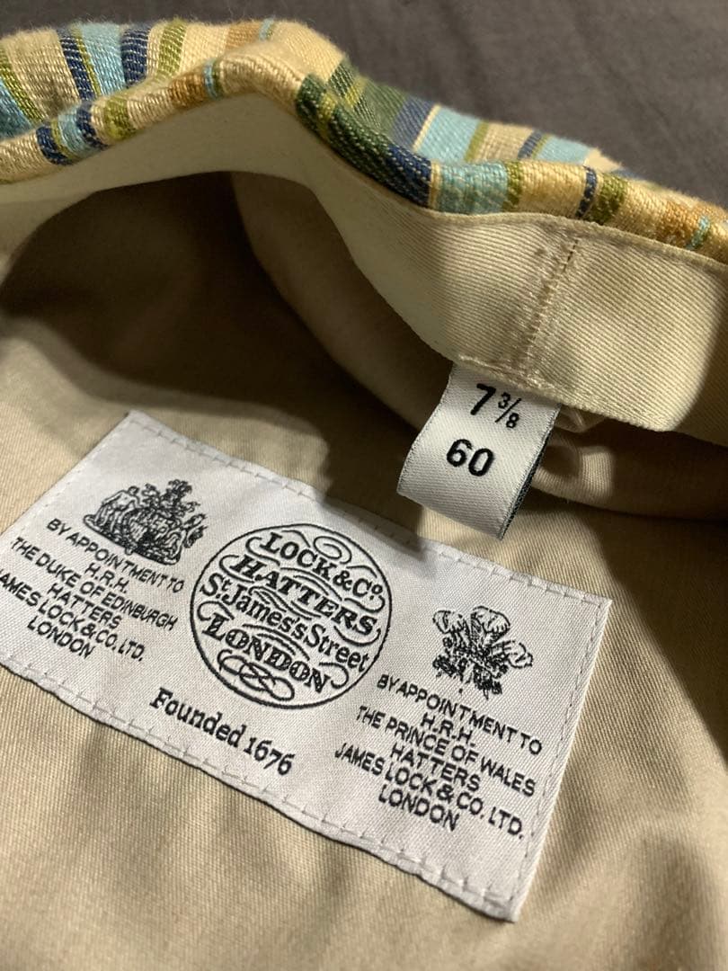 (期間限定SALE!!)23ss JAMES LOCK ストライプ キャスケット