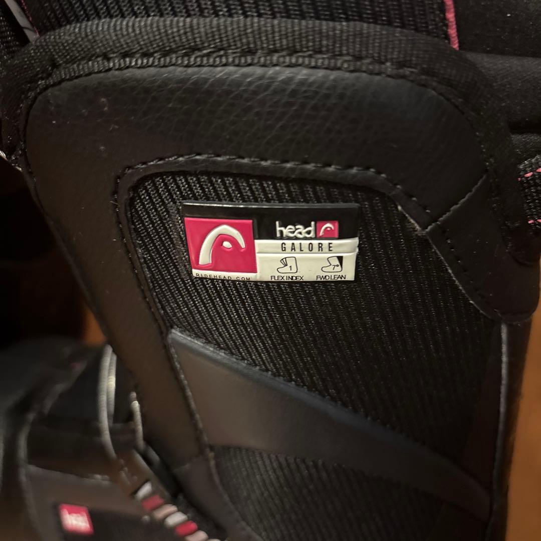 値下げ、美品！ヘッド　スノーボードブーツ ブラック/ピンク２３.５