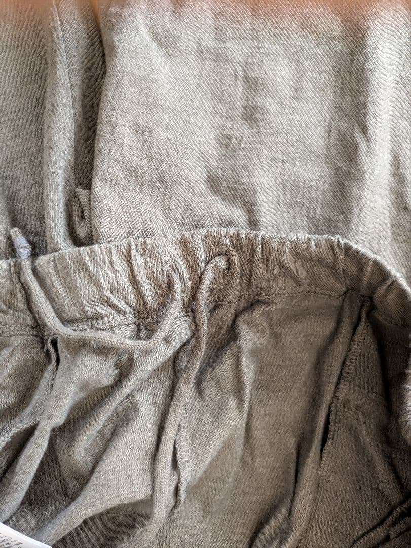 新品タグ付【45r】スーピマ天竺ラッパーパンツ 墨黒