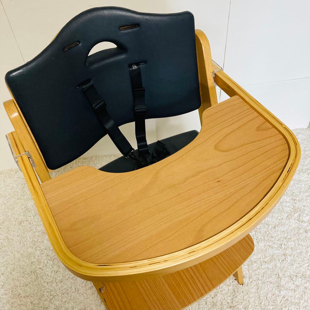 wari ビヨンドジュニア　木製　ベビーチェア　ガード　テーブル付き