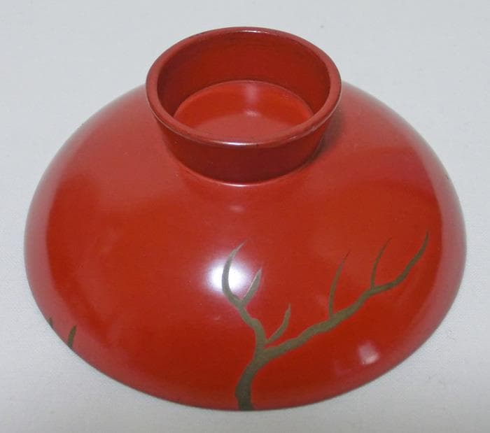 ☆江戸期☆江戸時代☆堅清☆塗師　堅地屋清兵衛☆子ノ日盃☆金彩☆共箱付☆