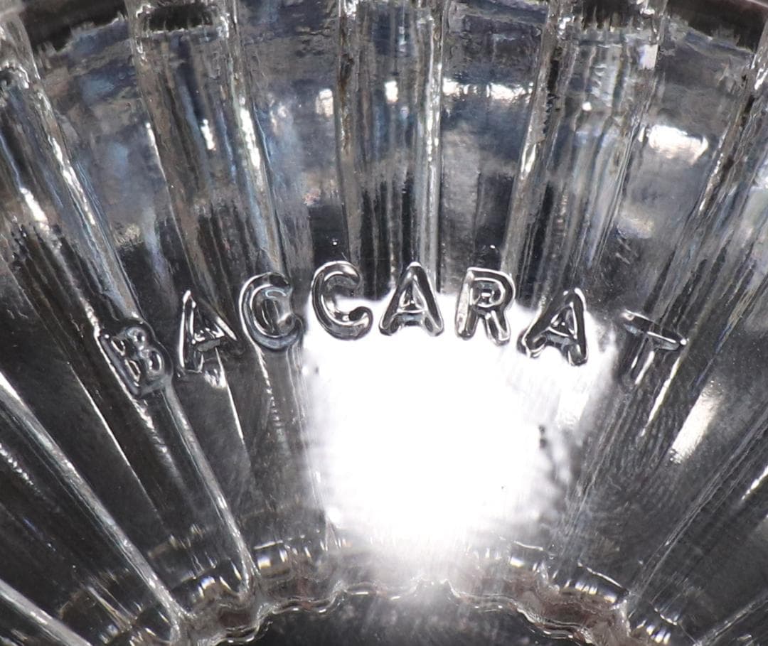 オールド・バカラ 帯溝造型装飾 コート・アルテルネ・デポリ 大型 コンポート