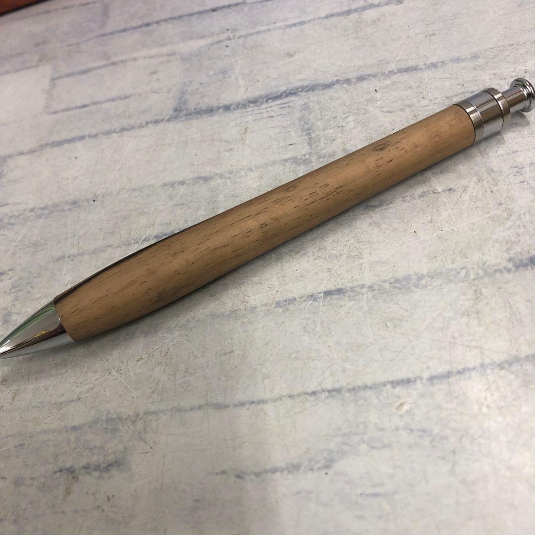 k1071　工房楔 黒柿 シャープペン　花梨　ちぢみ杢・トラ杢