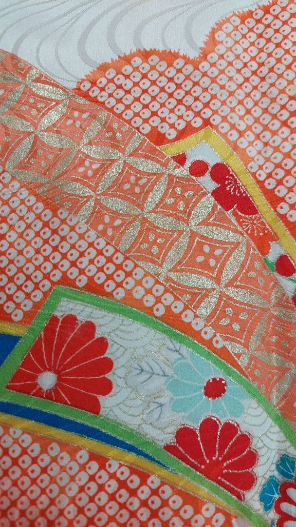 NA463アンティーク子供着物ジュニアサイズ  正絹  着丈124センチ裄丈57